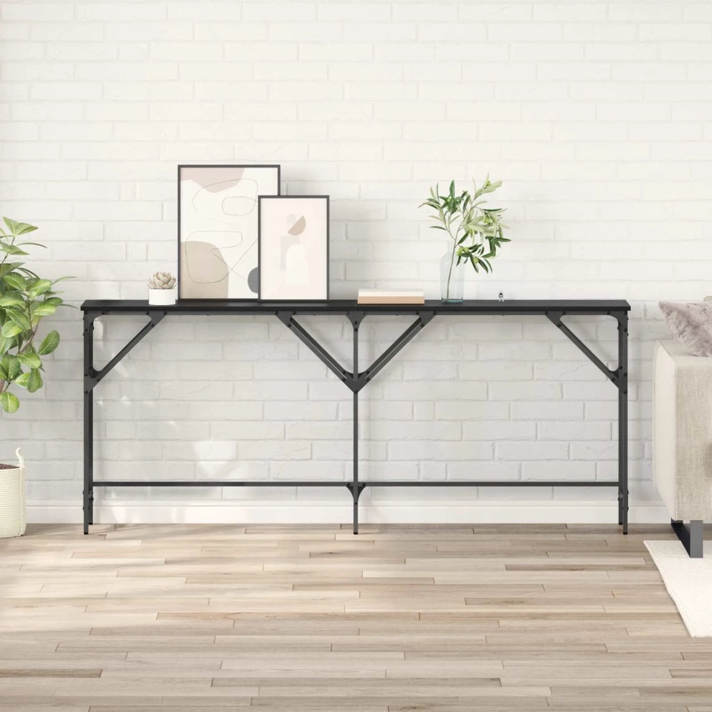 Tavolo consolle Rovere Nero 180 x 30 x 75 cm 882880