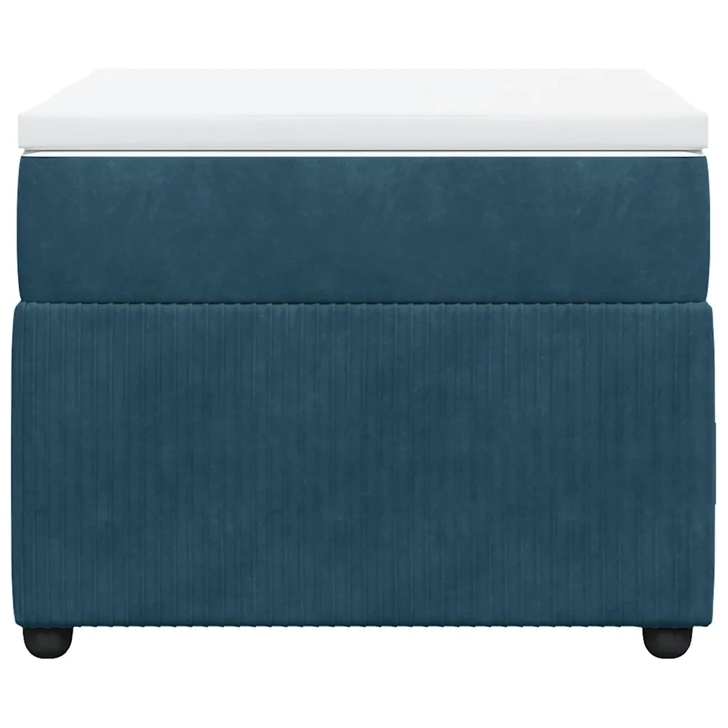 Giroletto a Molle con Materasso Blu Scuro 100x200 cm in Velluto 3285624