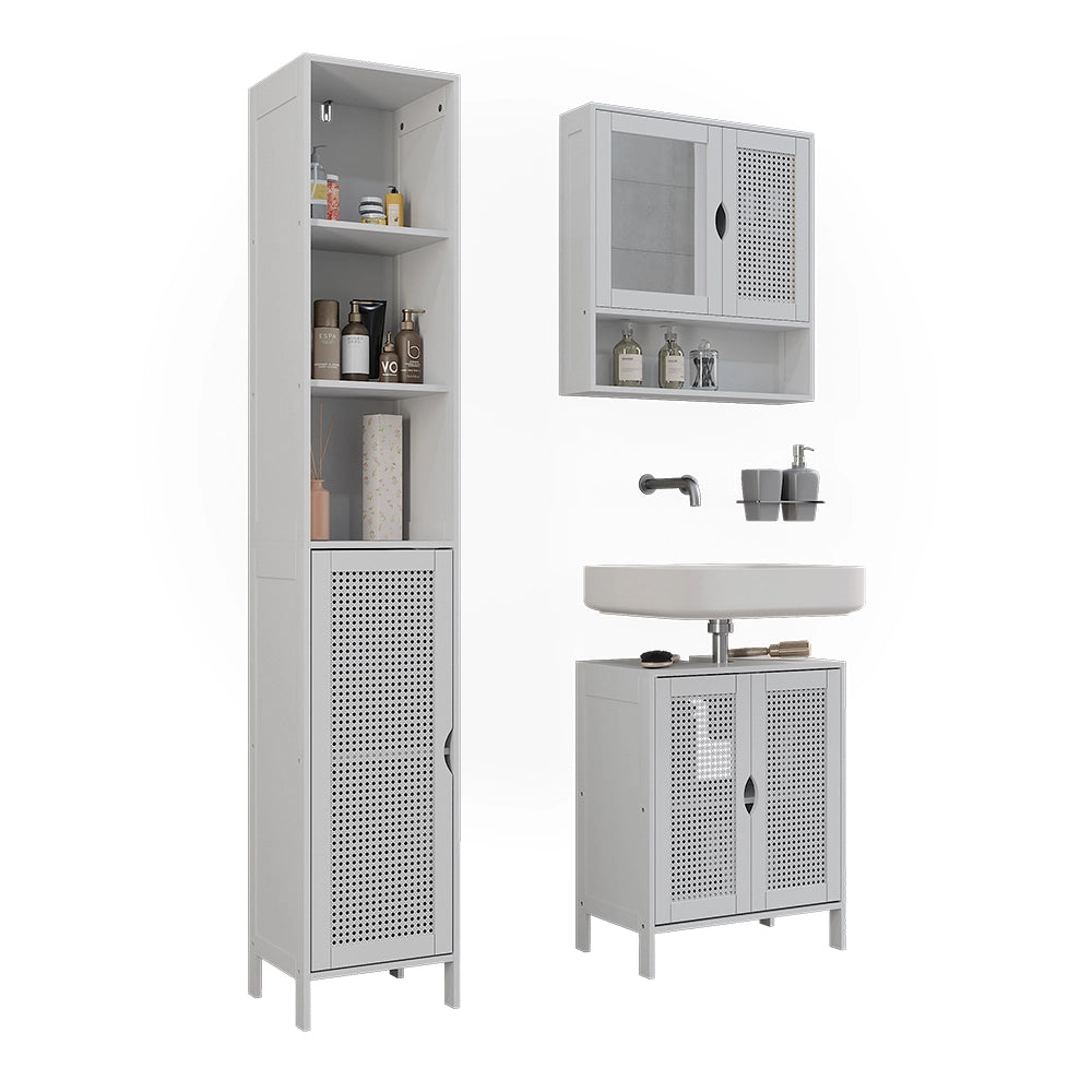 Vicco Set di mobili da bagno Bianco 3 parti