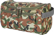 Borsa cosmetici con chiusura a cerniera - Borsa portatile per uomini e donne - Verde mimetico - Borsa cosmetici con ganci - Molte tasche - Verde - 25cm - 14cm - 15cm - Mimetico.