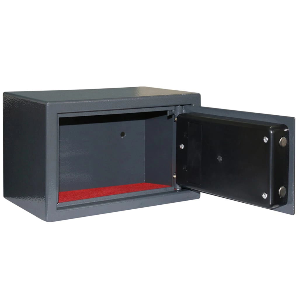 Casseforte Elettronica Grigio Scuro 31x20x20 cm Acciaio