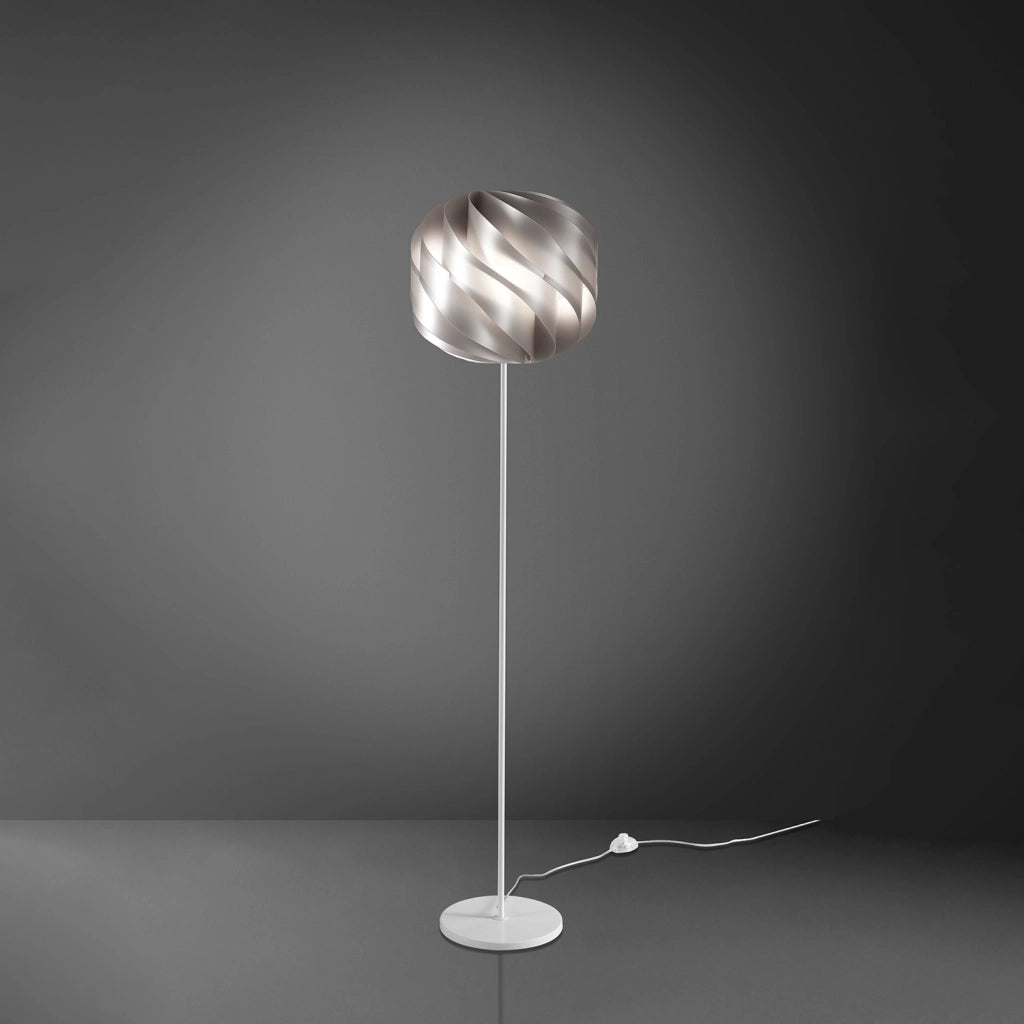 Piantana Moderna Globe Polilux ® Argento E Metallo 1 Luce E27