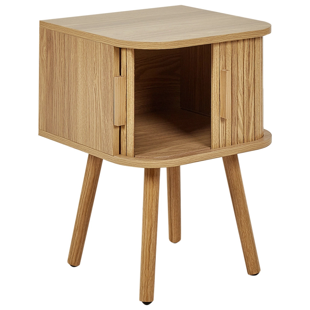 Comodino in legno chiaro Gambe in legno massiccio MDF Scorrevole Armadio Soggiorno