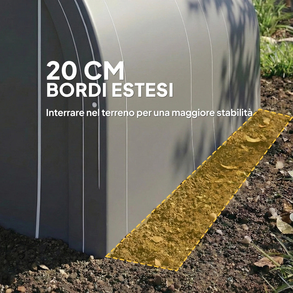 Tendone da Giardino per Auto e Attrezzi ¨C Zephmum ¨C 500x300x240 cm