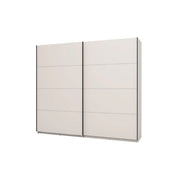 Armadio Camera da Letto Salemi, Guardaroba Grande 2 Ripiani, 245x217.5h cm Bianco Crema