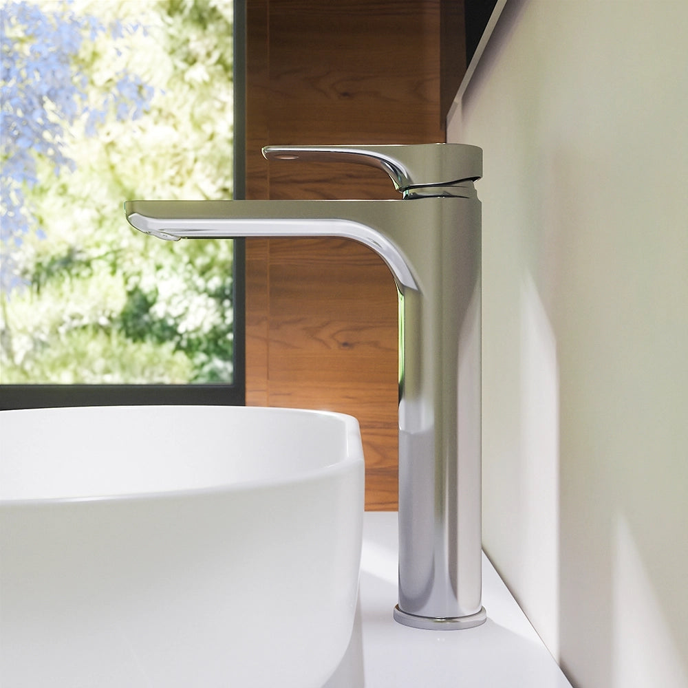 Set miscelatore lavabo alto, bidet ed incasso doccia monocomando in ottone cromato | Mia