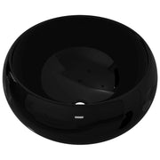 Lavandino da bagno rotondo 40 x 15 cm in ceramica nera 02_0002539