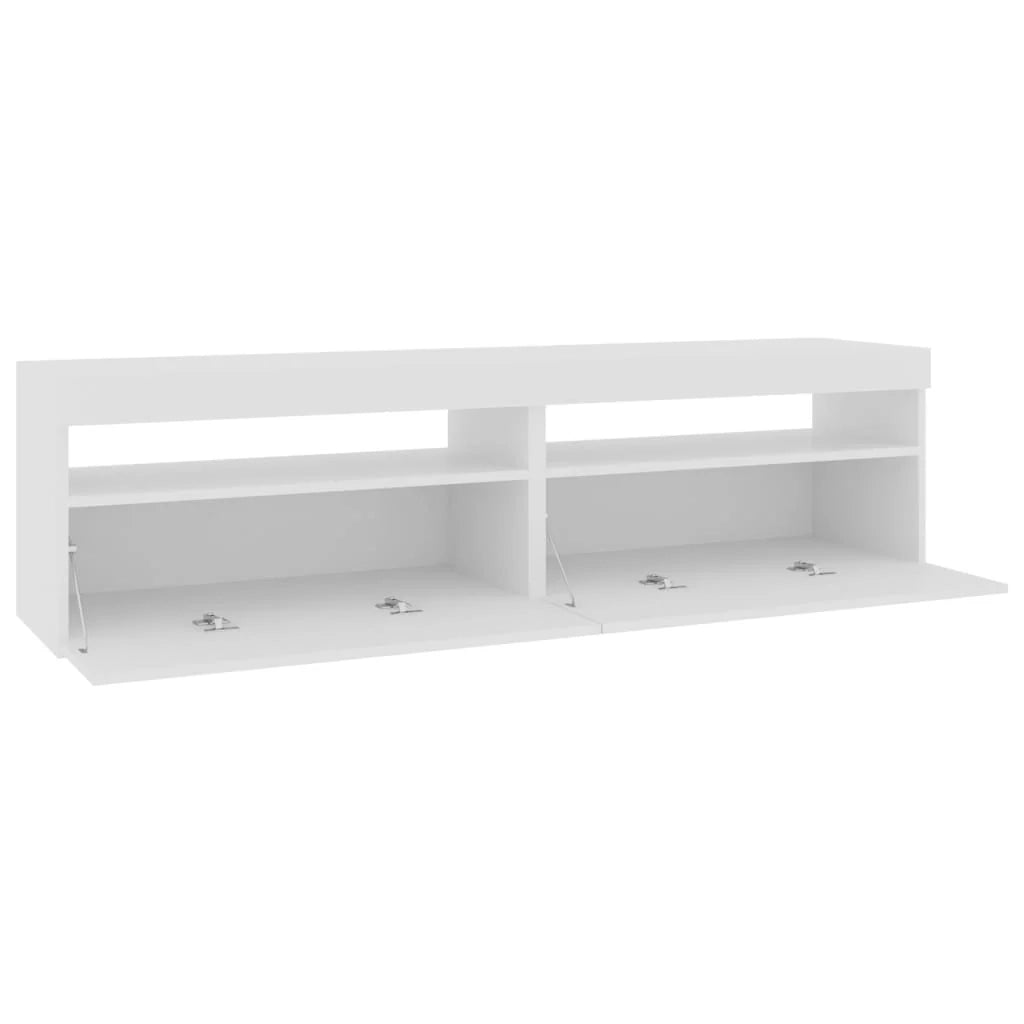 Mobile TV multimediale scaffale TV credenza mobile TV sala da pranzo soggiorno camera da letto 2 pezzi con luci LED 75 x 35 x 40 cm bianco 02_0028572