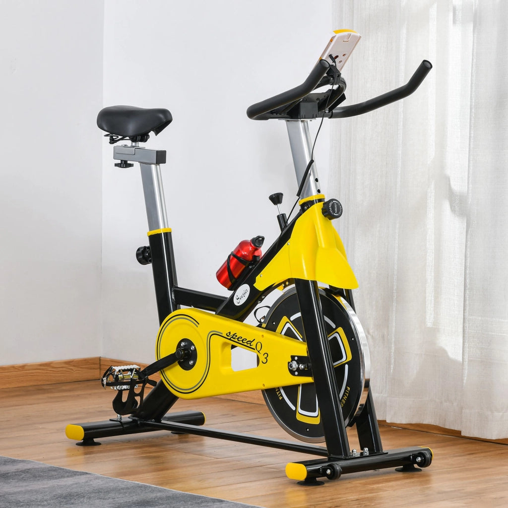 Ciclismo Trainer Bicicletta da Interno ¨C zephmum ¨C Giallo Nero Grigio 45.5x100x101-113 cm