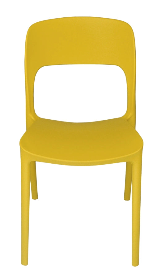 Set da 2 sedie impilabili in polipropilene giallo senape - Maya - SD32MAPP