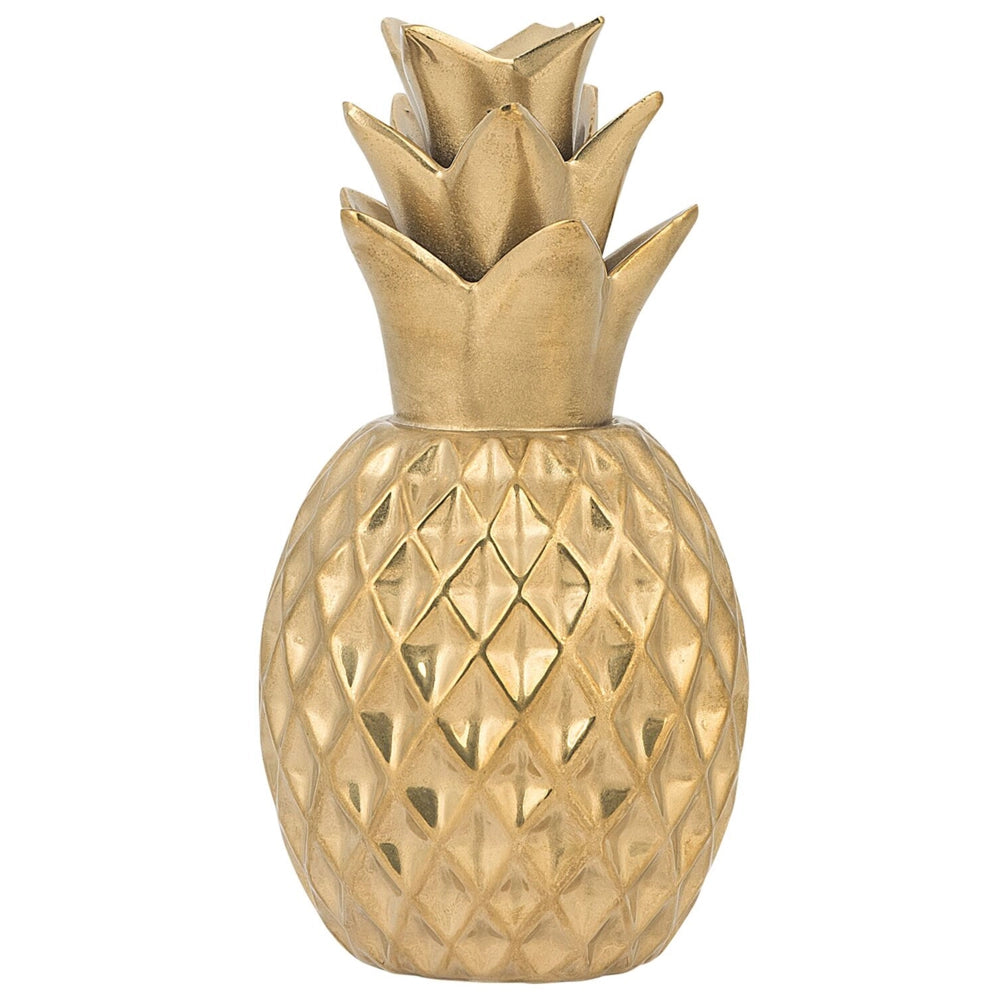 Statuetta decorativa Ornamento di statuetta di ananas in ceramica dorata Accessori decorativi in stile glamour