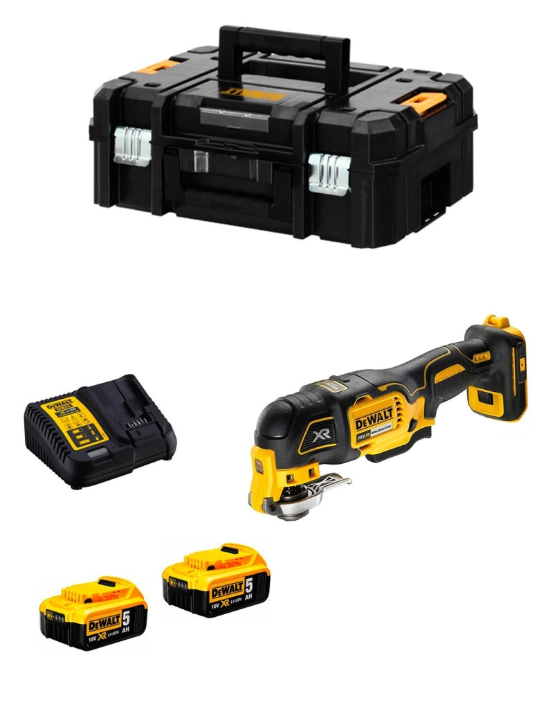 Utensile Multifunzione DeWALT DCS356P2T (2 x 5,0 Ah + DCB115 + TSTAK II)