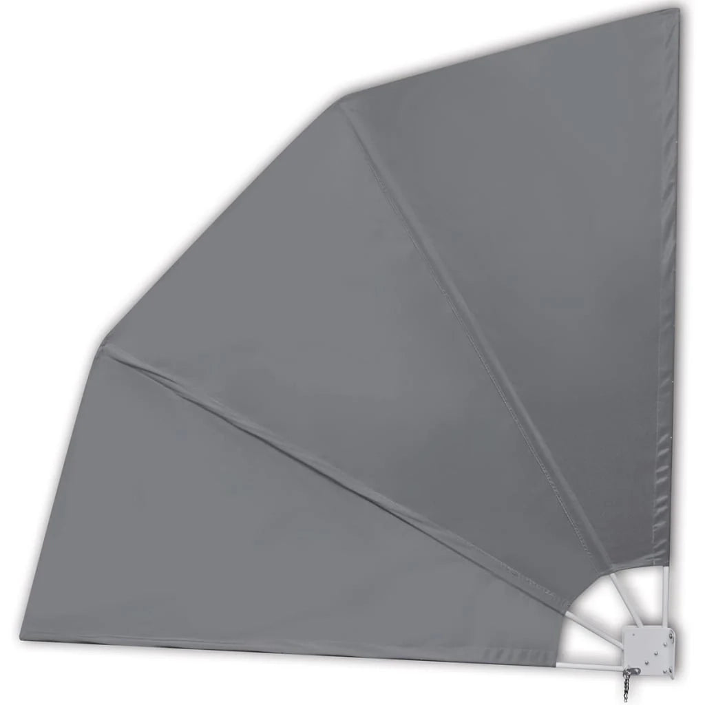 Tenda da sole laterale retrattile/schermo privacy per patio giardino terrazza balcone 210 x 210 cm grigio 02_0007060