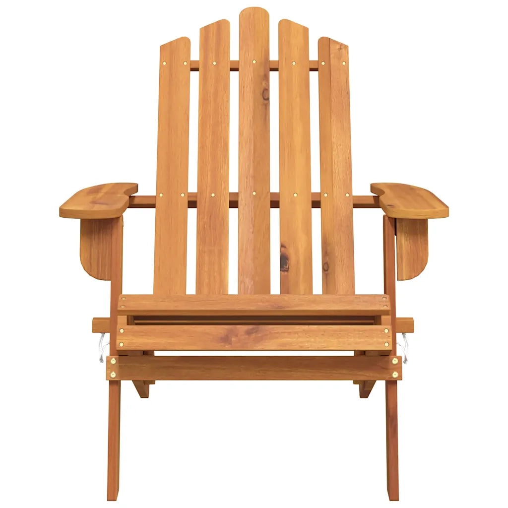 Sedie da Giardino Adirondack 2pz-Sedia da esterno in Legno Massello di Acacia