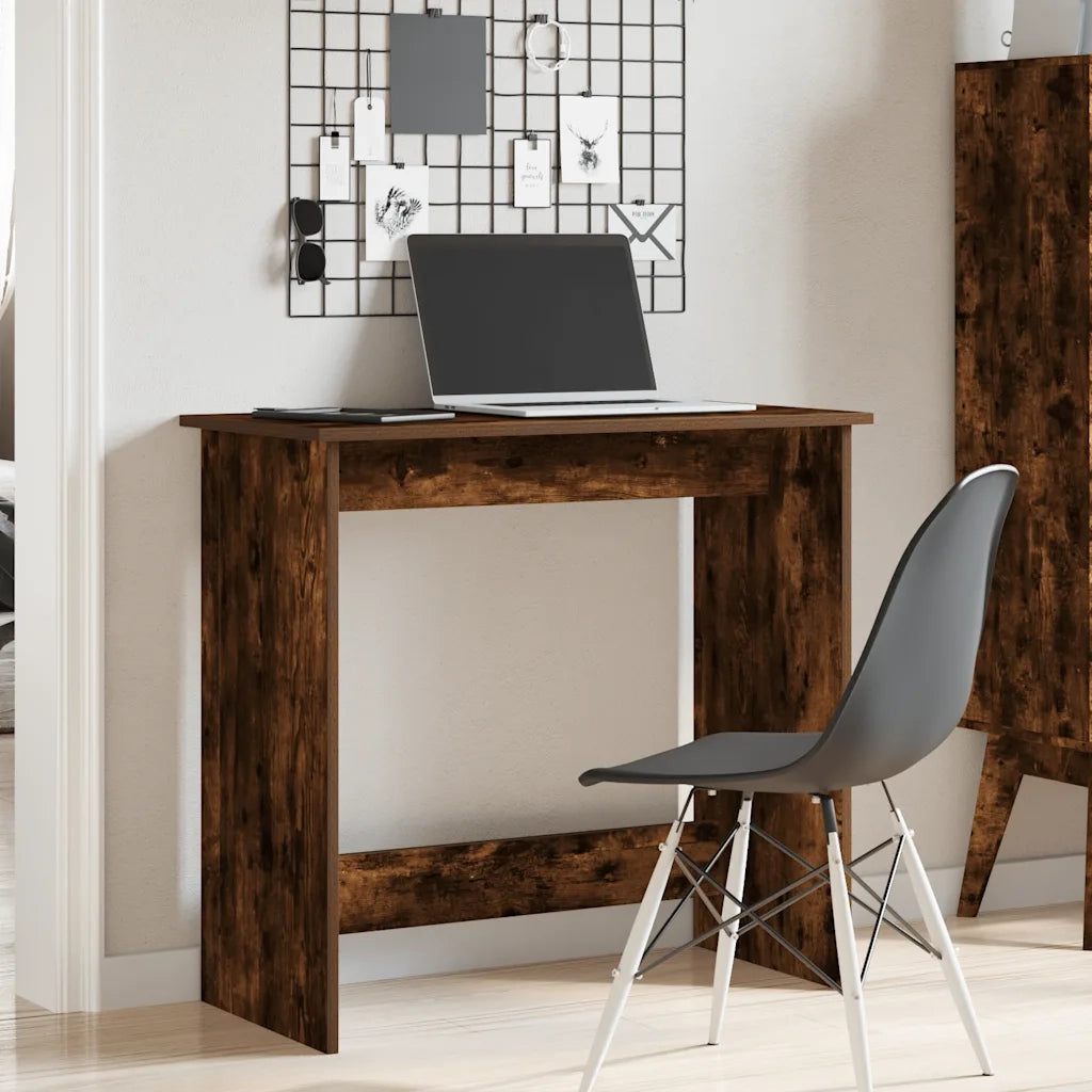 Scrivania Rovere Fumo 80x40x75 cm in Legno Multistrato 860458