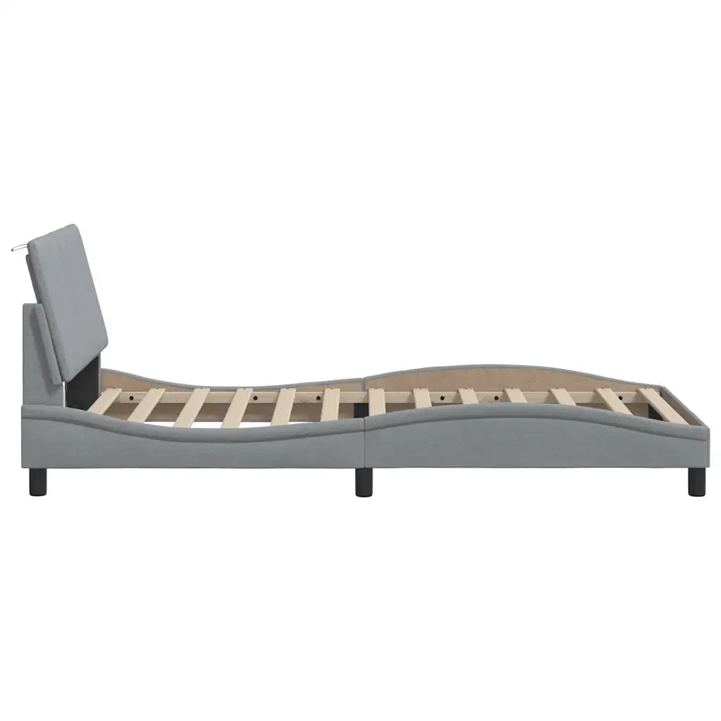 Giroletto senza Materasso Hanko Grigio Chiaro 100x200 cm Tessuto 3310370