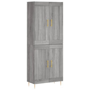 Credenza | Madia | Buffet da pranzo | Armadio da pranzo Grigio Sonoma 69,5x34x180 cm in Legno Multistrato