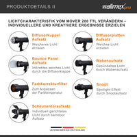 Mover 200 Kit di accessori - Set di 13 pezzi per la modellazione della luce per risultati flash personalizzati