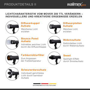 Mover 200 Kit di accessori - Set di 13 pezzi per la modellazione della luce per risultati flash personalizzati