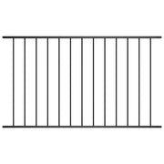 Pannello di Recinzione in Acciaio Verniciato 1,7x1,25 m Nerocod mxl 127309