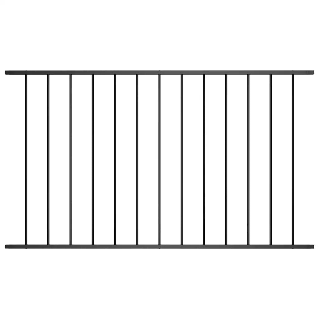 Pannello di Recinzione in Acciaio Verniciato 1,7x1,25 m Nerocod mxl 127309
