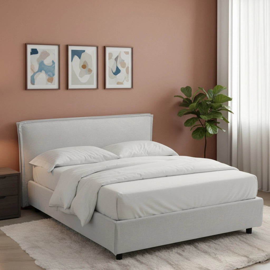 Brienza, Letto Alla Francese Materasso Incluso Made in Italy, Bianco
