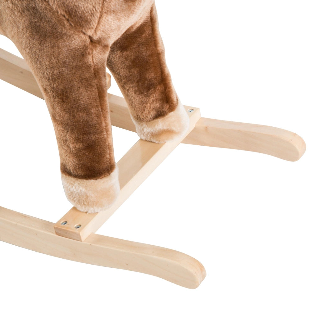 Cavallo a Dondolo per Bambini in Legno Giocattolo Cavalcabile