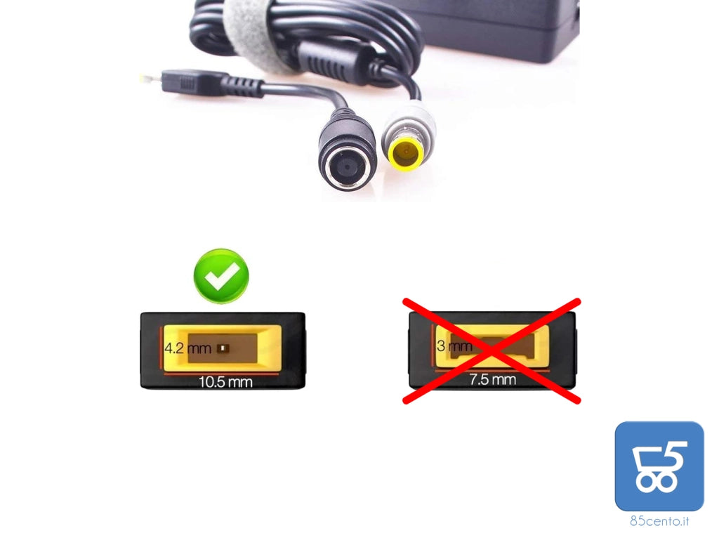 Cavo Adattatore Femmina 7,9 mm maschio 10,5 mm per lenovo ThinkPad Docking Station  eCaricatore AC
