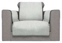 Copridivano con Copri Braccioli Seduta 230 cm in Poliestere Grigio