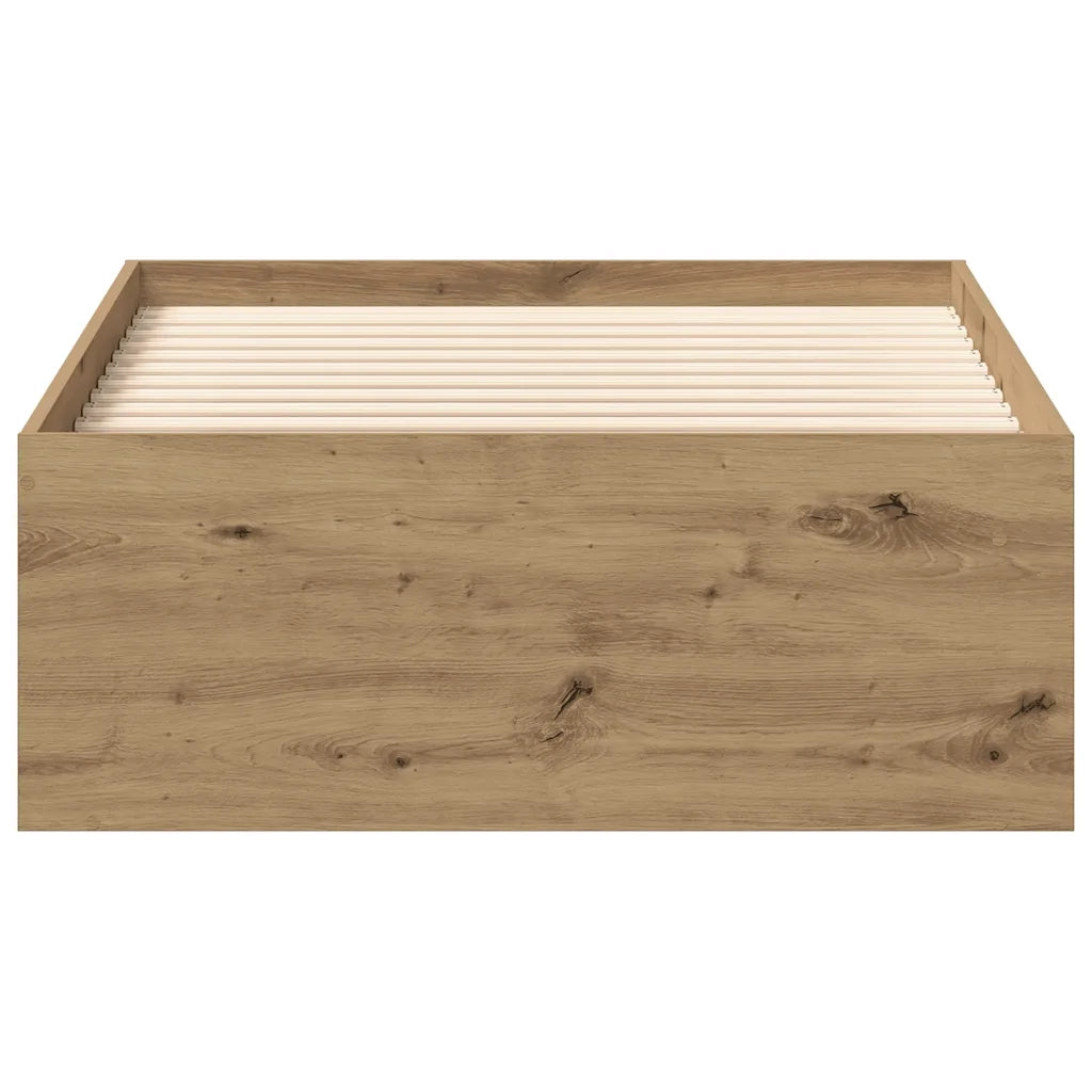 vidaXL Giroletto senza Materasso Rovere Artigianale 100x200cm