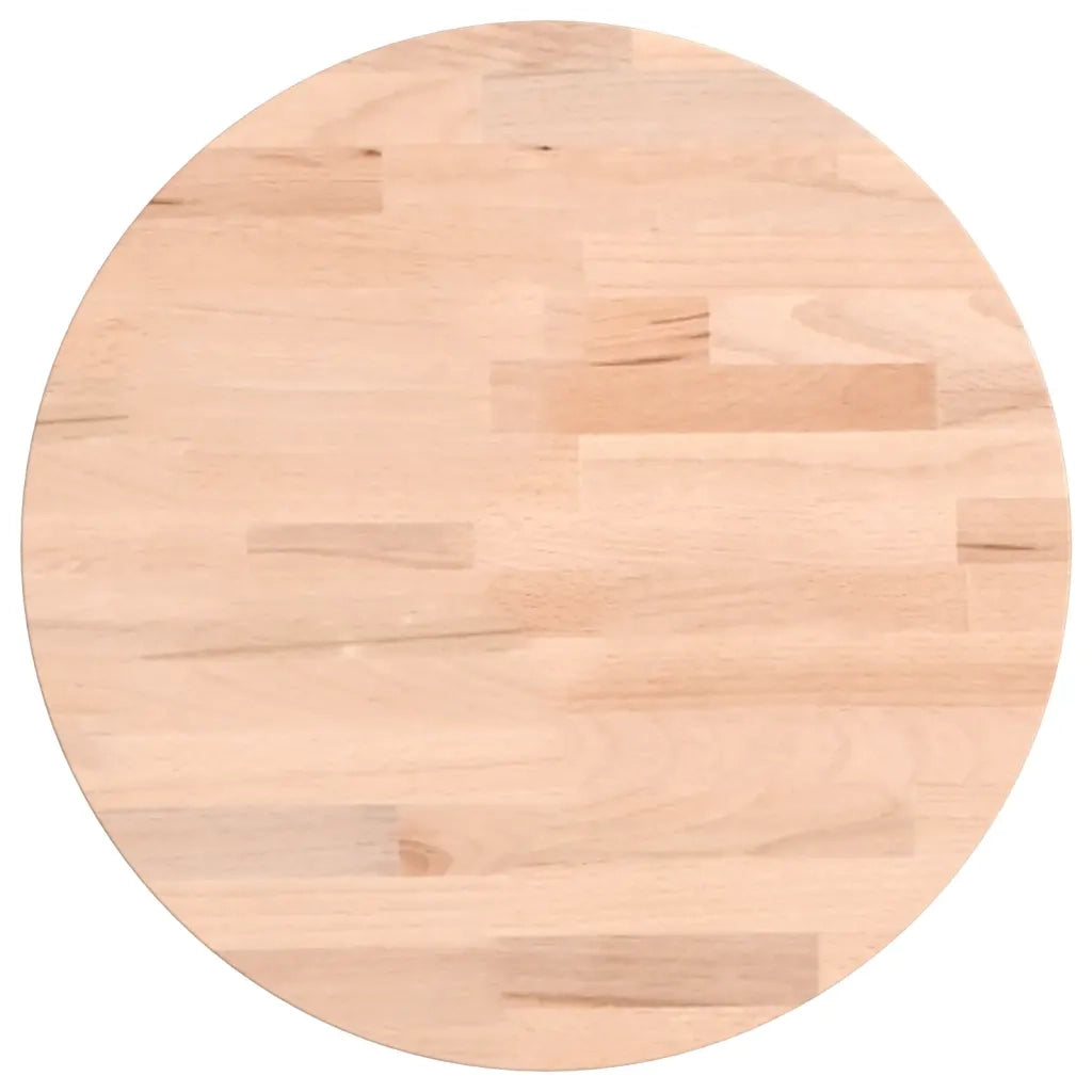 Piano per Tavolo Ã˜30x4 cm Rotondo in Legno Massello di Faggio