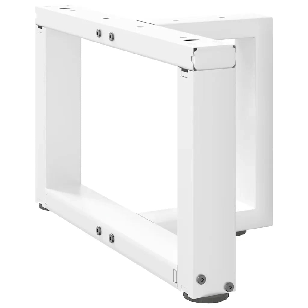 vidaXL Gambe per Tavolino da Caffè a Forma di T 2 pz Bianche 40x25x(30-31) cm Acciaio