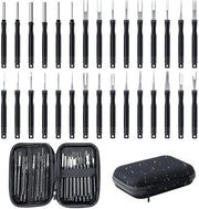 Set di rimozione pin, rimozione pin, disblocca connettori auto, set con scatola per la maggior parte delle connessioni (nero)