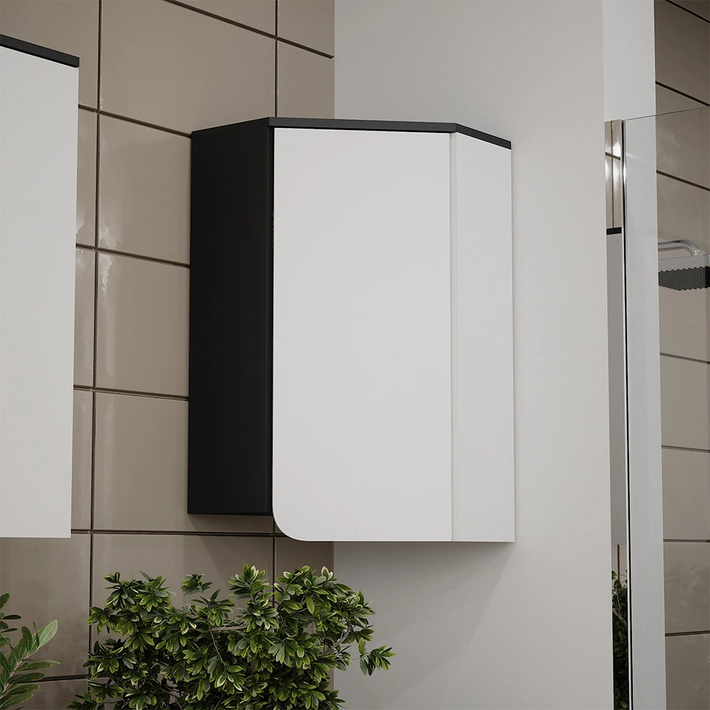 Vicco Armadio a muro ad angolo Antracite/bianco 60 x 75 cm con porta