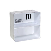 Mensola metallo bristol bianco 2 piani quadrata cm29,5x15h30