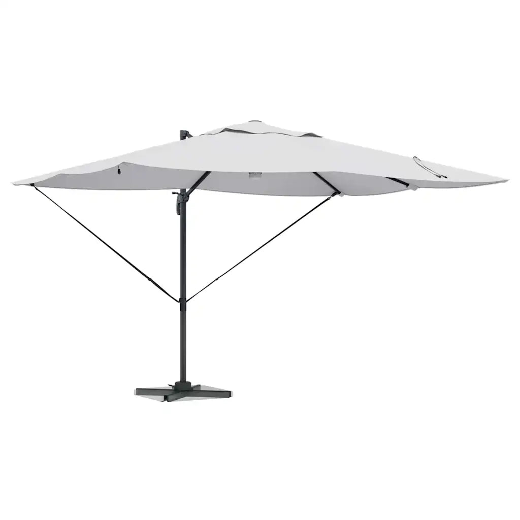Ombrellone-Ombrello da giardino balcone Sabbia 351 x 250 x 253 cm Poliestere e Alluminio