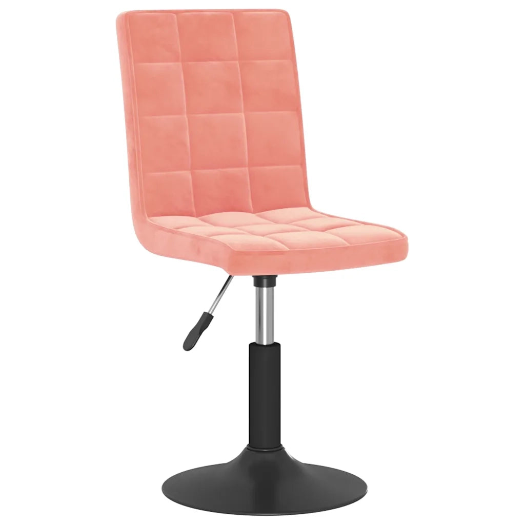 Sedie da Pranzo Girevoli 2 pz Rosa in Velluto