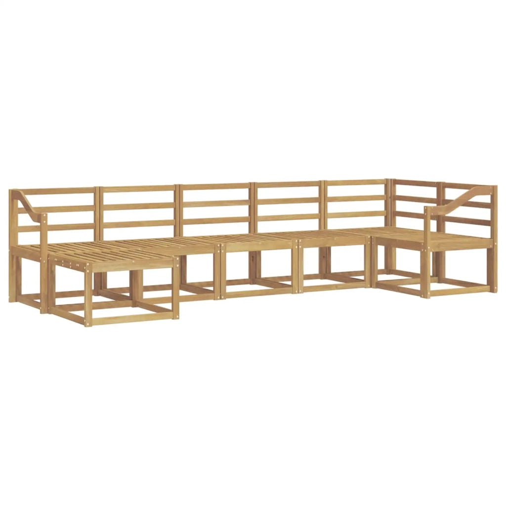Set di divani da esterno 7 pcs Bianco Legno di Acacia Massello 3387958