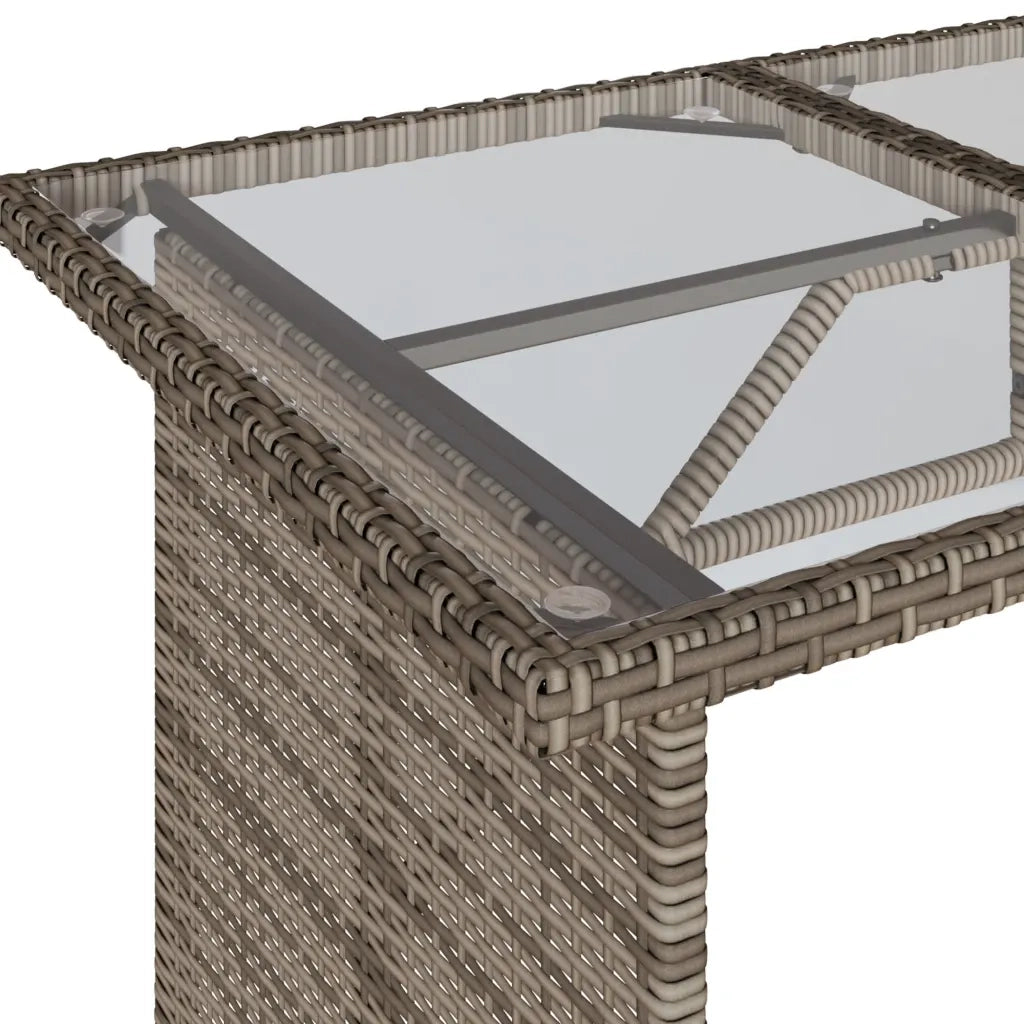 Set da Pranzo da Giardino 2 pz | Set Salotto da Giardino con Cuscini in Polyrattan Grigio