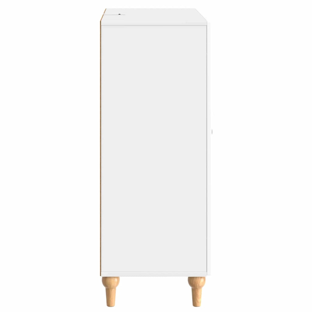 Credenza Bianco Lucido 66 x 34,5 x 90 cm Legno ingegnerizzato