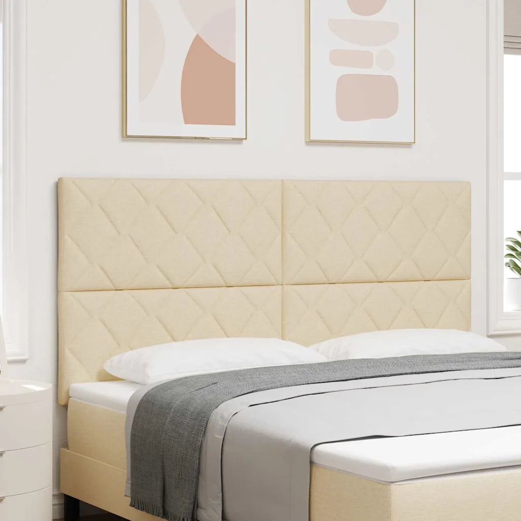 Testiera in Tessuto Geometrico Crema 180 cm Tessuto 3337943