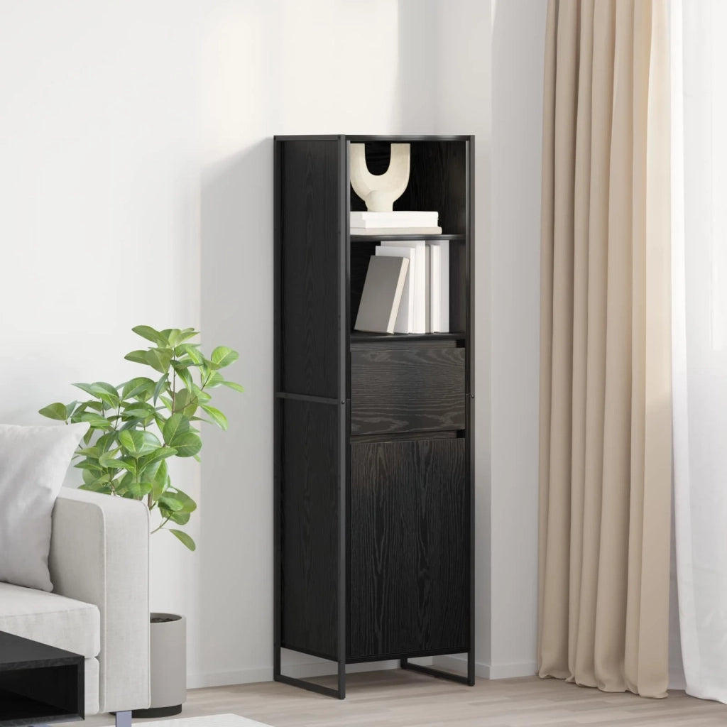 Armadio per Libri con cassetto Rovere Nero 43 x 36 x 150.5 cm 886624