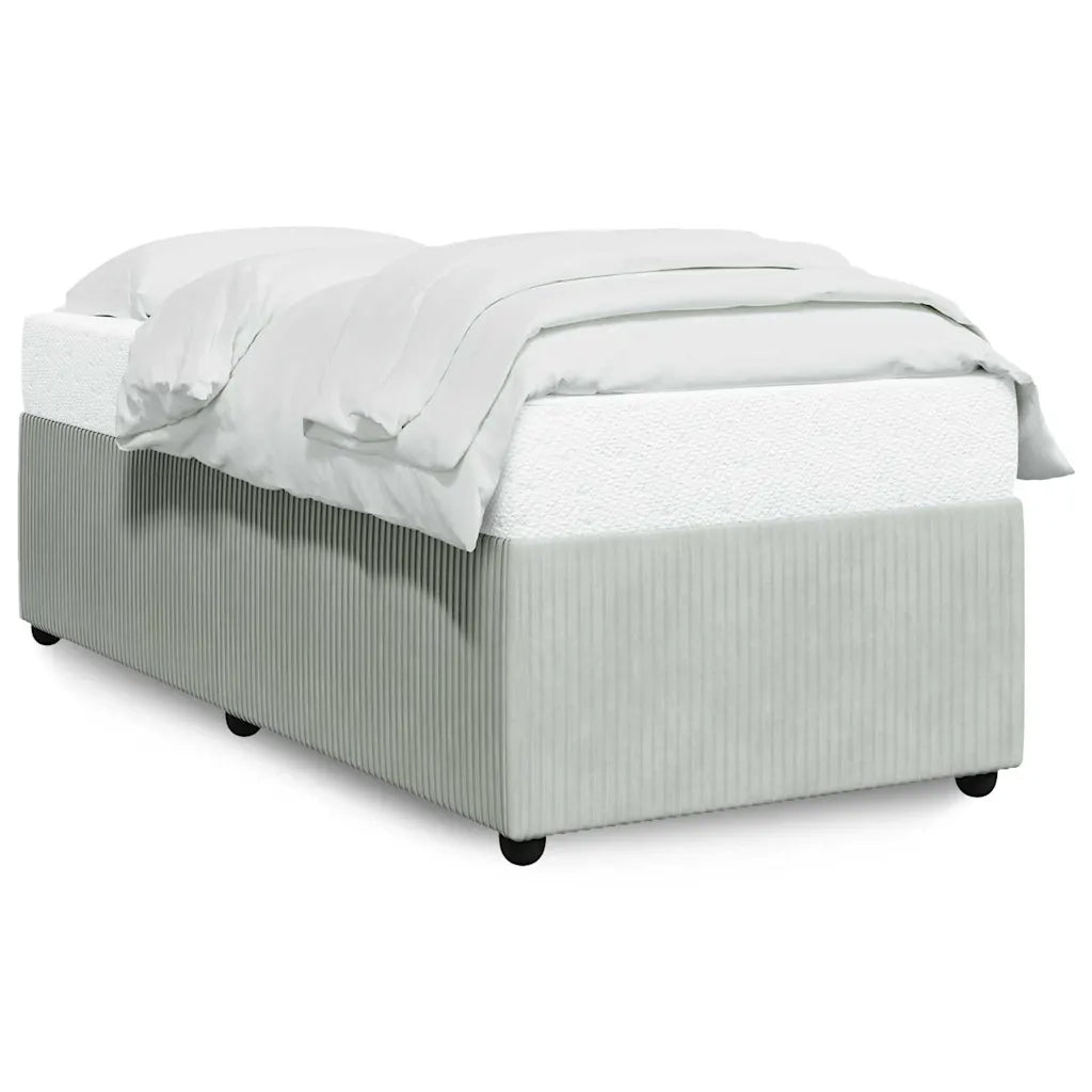 Giroletto senza Materasso Grigio Chiaro 90x190 cm Velluto 3284976