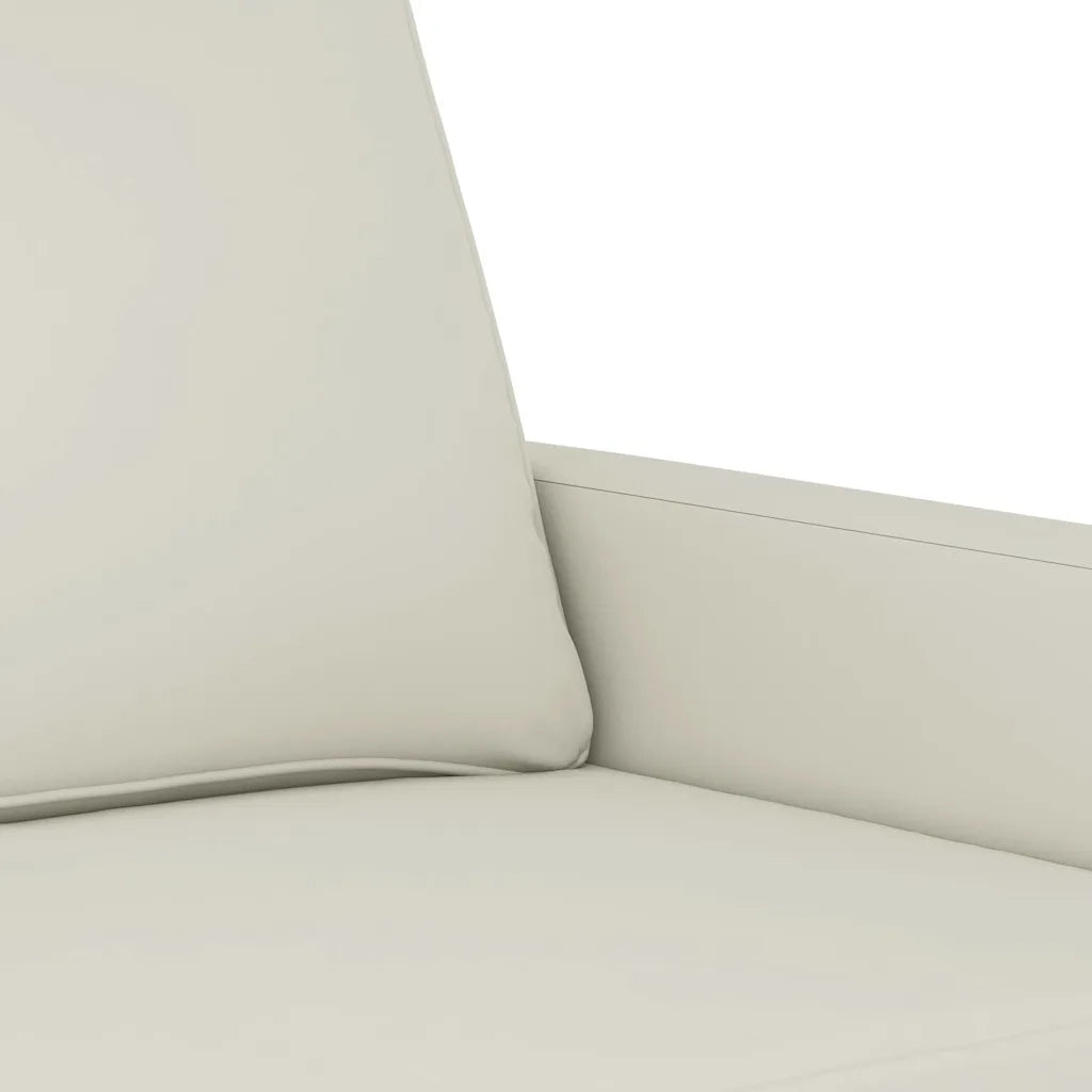 Set di Divani 3 pz con Cuscini Crema in Velluto 3201534