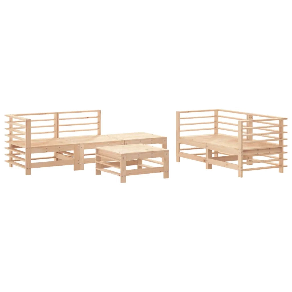 Set Salotto da Giardino 6 pz in Legno Massello di Pinocod mxl 93978