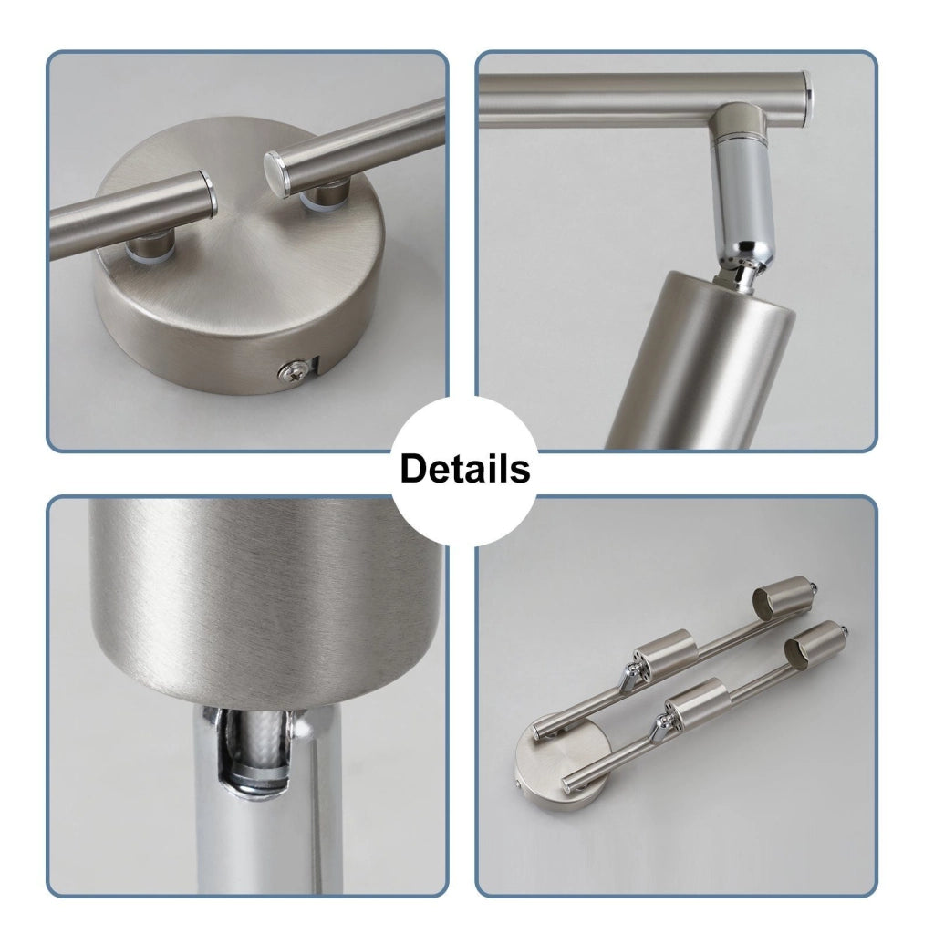ZMH Faretto da soffitto 4 luci GU10 orientabili 330° moderni per salotto interni senza lampadina