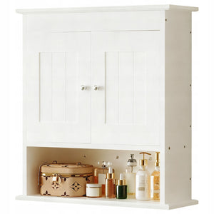 Mobile bagno sospeso bianco 2 ante scandinavo mensole da parete loft