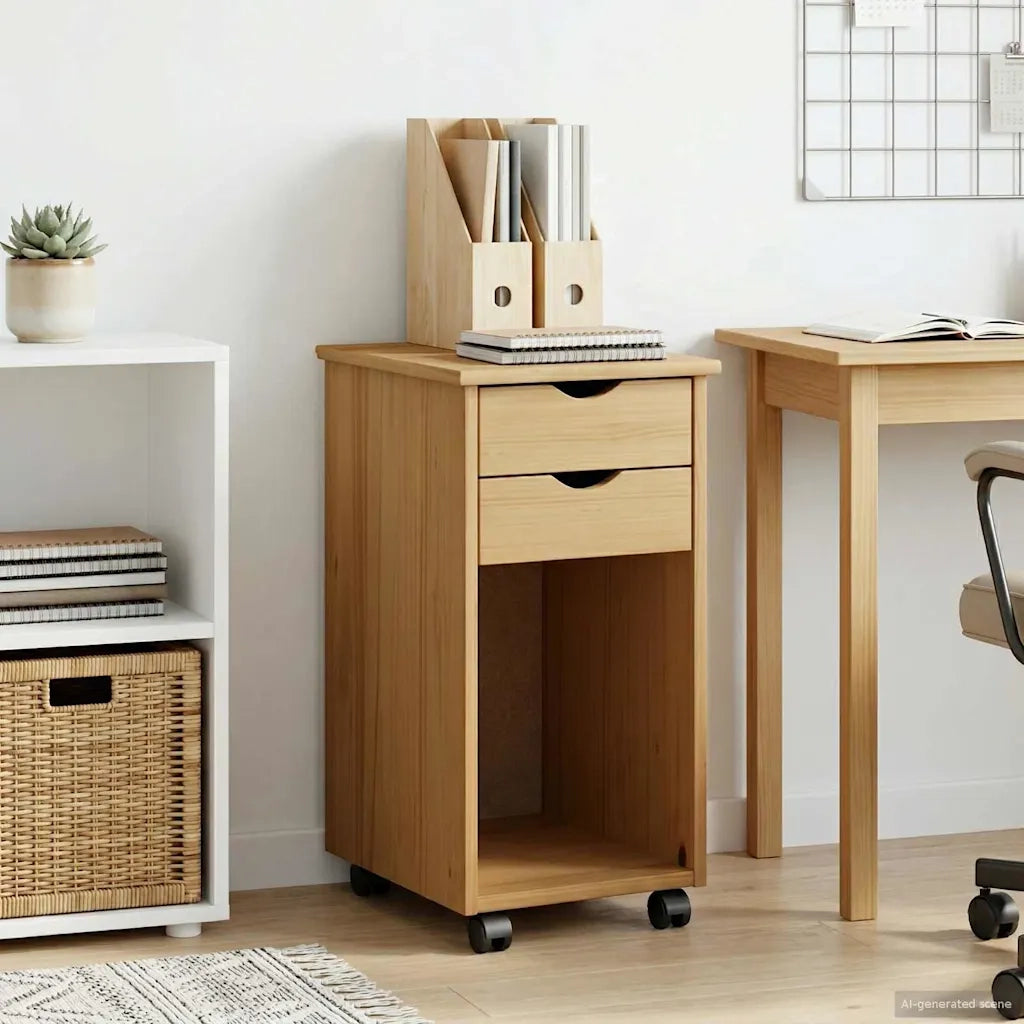Mobile con Ruote con ruota Marrone Miele 34 x 39 x 65,5 cm 42028352