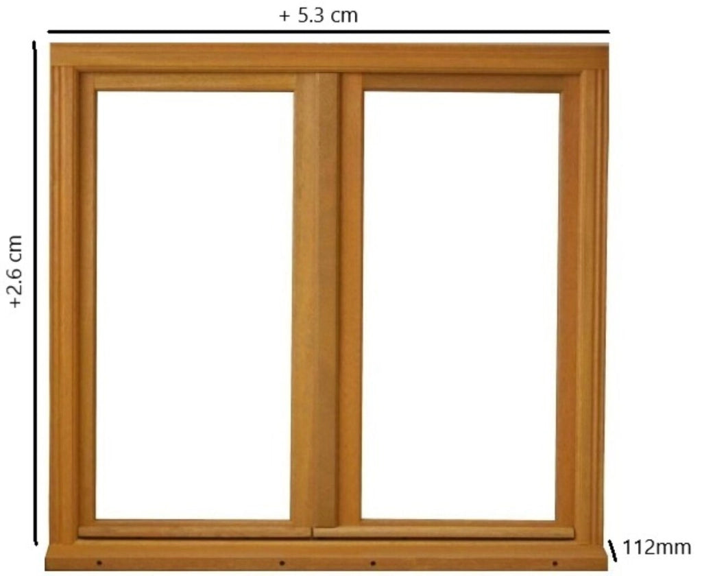 Finestra in legno a 2 vetri Altezza 135 X Larghezza 90 (dimensioni della tabella) senza maniglia