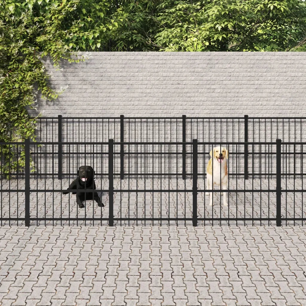 Gabbia per Cani da Esterno in Acciaio 25,4 m² 3124622